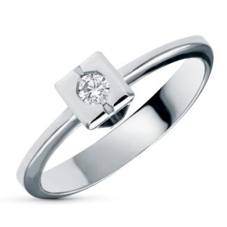 18K SORTIJA ORO BLANCO DIAMANTES 0,10 QTS, ANCHO: 5,5 MM