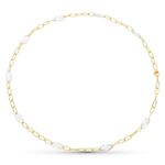 18K GARGANTILLA ORO BICOLOR MOTIVOS OVALES