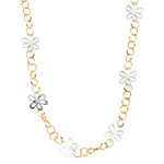 18K GARGANTILLA BICOLOR 48 CM MARGARITAS