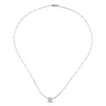 18K GARGANTILLA ORO BLANCO CHATON,