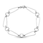 18K PULSERA ORO BLANCO ESLABONES