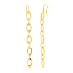 18K PENDIENTES ORO CADENITAS ORO AMARILLO CIERRE GANCHO