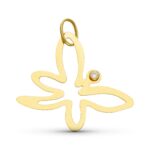18K COLGANTE ORO AMARILLO MARIPOSA CIRCONITA