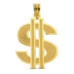 18K COLGANTE ORO AMARILLO LASER DOLAR, 30X22 MM