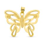 18K COLGANTE ORO AMARILLO LASER MARIPOSA 39X30 MM