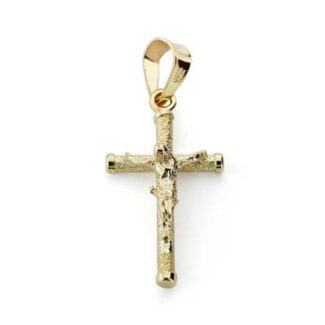 9K CRUZ ORO AMARILLO CRISTO 19X10,5X1,5 MM