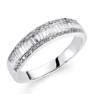 18K SORTIJA ORO BLANCO DIAMANTES TALLA BRILLANTE 0,120/0,330 QTS,