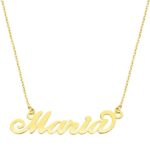 18K GARGANTILLA ORO AMARILLO NOMBRE PERSONALIZADO 4 LETRAS, CADENA 45CM