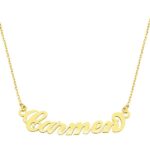 18K GARGANTILLA ORO AMARILLO NOMBRE PERSONALIZADO 6 LETRAS, CADENA 45CM