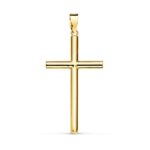 18K CRUZ ORO AMARILLO HUECA LISA 29X17 MM TUBO 2,2 MM