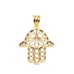 18K COLGANTE ORO AMARILLO MANO DE FATIMA 20X18 MM