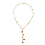 18K GARGANTILLA ORO AMARILLO PIEDRAS COLOR