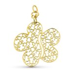18K COLGANTE ORO AMARILLO FLOR CALADA 37X40 MMÇ