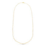 18K GARGANTILLA ORO AMARILLO ESLABON DIAMANTADO 80CM