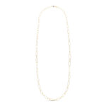 18K GARGANTILLA ORO AMARILLO ESLABON DIAMANTADO 80CM