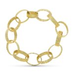18K PULSERA ORO AMARILLO ESLABONES HUECA