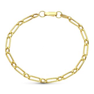 18K PULSERA ORO AMARILLO UNO POR UNO HUECA