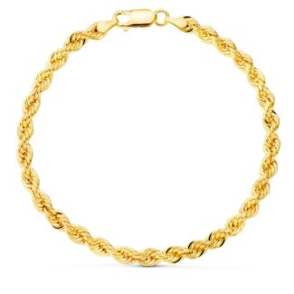 18K PULSERA ORO AMARILLO CORDON SALOMONICO, ANCHO 4,3 MM LARGO 20CM