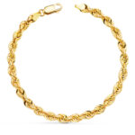 18K PULSERA ORO AMARILLO CORDON SALOMONICO, ANCHO 5,5 MM LARGO 21CM