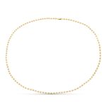 18K COLLAR ORO AMARILLO PERLA Y ANILLAS ORO 45CM