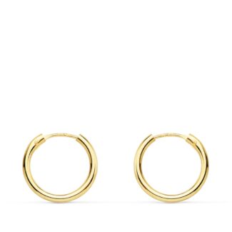 18K AROS ORO AMARILLO REDONDOS LISOS LIGEROS 14X1,50 MM