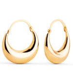18K PENDIENTES ORO AMARILLO MORCILLA HUECOS, MEDIDA: 21X6 MM CIERRE GANCHO