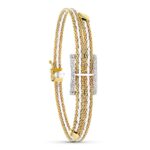 18K PULSERA ORO BICOLOR RECTANGULO,