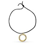 18K COLGANTE ORO BICOLOR AROS ENTRELAZADOS