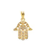 18K COLGANTE ORO AMARILLO MANO FATIMA 15X14 MM