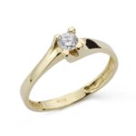 18K SOLITARIO ORO AMARILLO SEÑORA CIRCONITA 5 MM