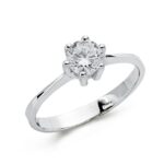 18K SOLITARIO ORO BLANCO CIRCONITA 5,5 MM