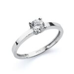 18K SOLITARIO ORO BLANCO 4 MM