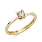 18K SOLITARIO ORO AMARILLO CIRCONITA 3,5 MM