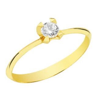 18K SOLITARIO ORO AMARILLO CON CIRCONITA 3,5 MM,