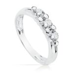 18K SOLITARIO TRESILLO ORO BLANCO CON 3 CIRCONITA DE 4 MM EN GARRAS