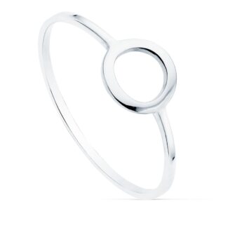 18K SORTIJA ORO BLANCO LISA MOTIVO REDONDO 7,5 MM