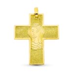 18K CRUZ ORO AMARILLO VIRGEN 30X25 MM
