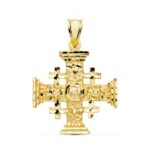 18K CRUZ DE JERUSALEN ORO AMARILLO 27X23 MM