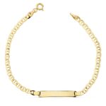 18K ESCLAVA HUECA ANCLA 17CM