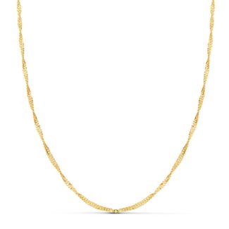 18K CADENA ORO AMARILLO SINGAPUR HUECA 2 MM 45CM
