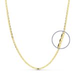 18K CADENA ORO AMARILLO MACIZA PLANA 45CM 1,5 MM