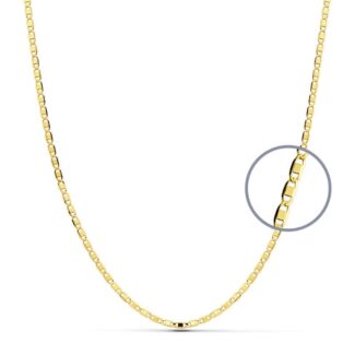 18K CADENA ORO AMARILLO MACIZA PLANA 45CM 1,5 MM