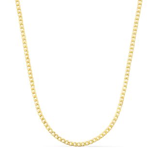 18K CADENA ORO AMARILLO BARBADA HUECA ANCHO: 2,5MM LARGO: 60CM