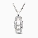 18K GARGANTILLA ORO BLANCO Y CIRCONITAS