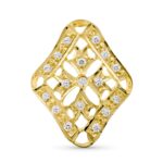 18K COLGANTE ORO AMARILLO ROMBO CIRCONITA ORO AMARILLO