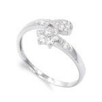 18K SORTIJA ORO BLANCO CON CIRCONITAS, ANCHO: 9 MM