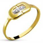 18K SORTIJA ORO BICOLOR CON MOTIVO CALADO, ANCHO: 6 MM