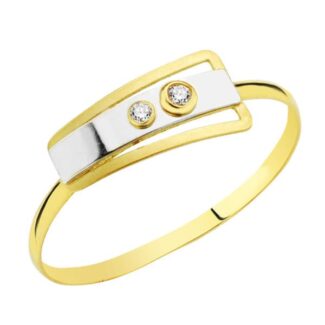 18K SORTIJA ORO AMARILLO MOTIVO OVAL CON CIRCONITAS, ANCHO: 5,5 MM