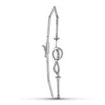 18K PULSERA ORO BLANCO TRAMOS CIRCONITAS