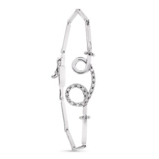 18K PULSERA ORO BLANCO NUDO CON CIRCONITAS